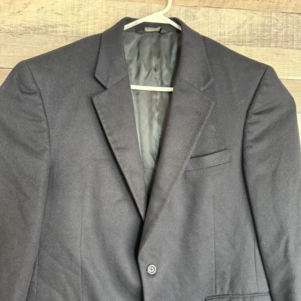 Jos A Bank 100% Cashmere Blazer Mens 42L Navy 2 Button Business Old Money